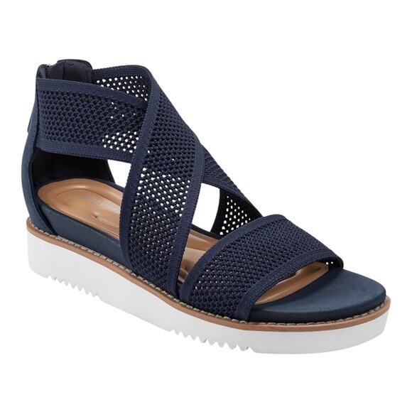 Easy Spirit Women's Wander Lightweight Strappy Sandals Navy Size 6 1/2 - Picture 1 of 4